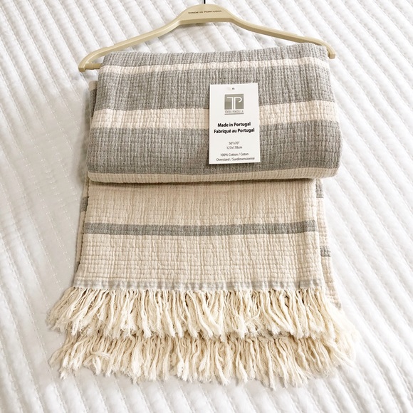 100% Cotton Texteis Penedo Fine Throw Blanket - Picture 4 of 10